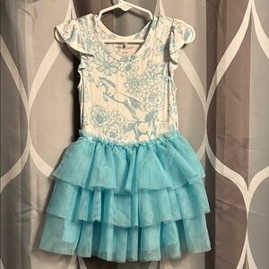 Posh Peanut “Charlotte Ann” tulle dress with flutter sleeves Size 3T-4T